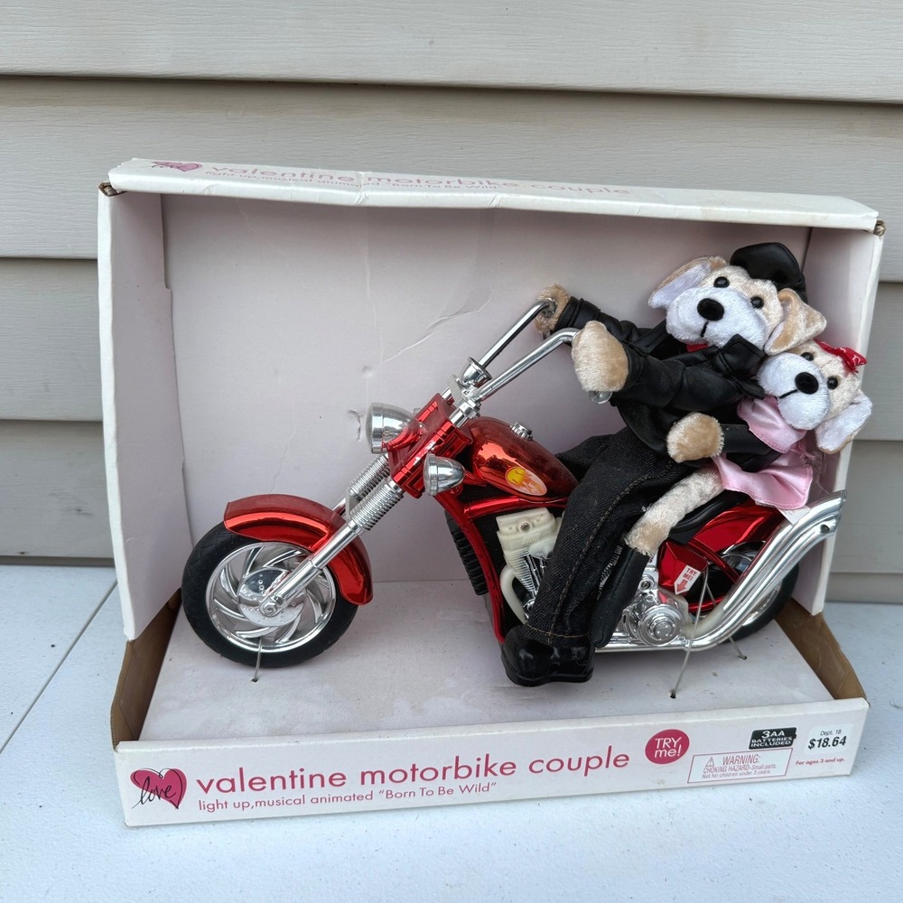 DanDee Collector's Choice Animated Musical "Born to be Wild" Biker Dog Couple 06
